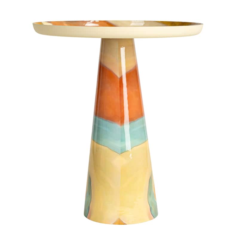 Mosaic Enameled Metal Table