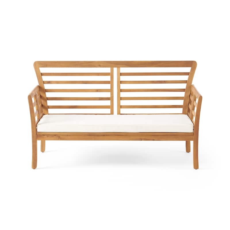 Caydon Outdoor Acacia Wood 8-seater Chat Set by Christopher Knight Home