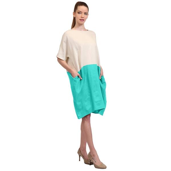 Shop Ne People Women S Casual Short Sleeve Color Block Cute Tunic