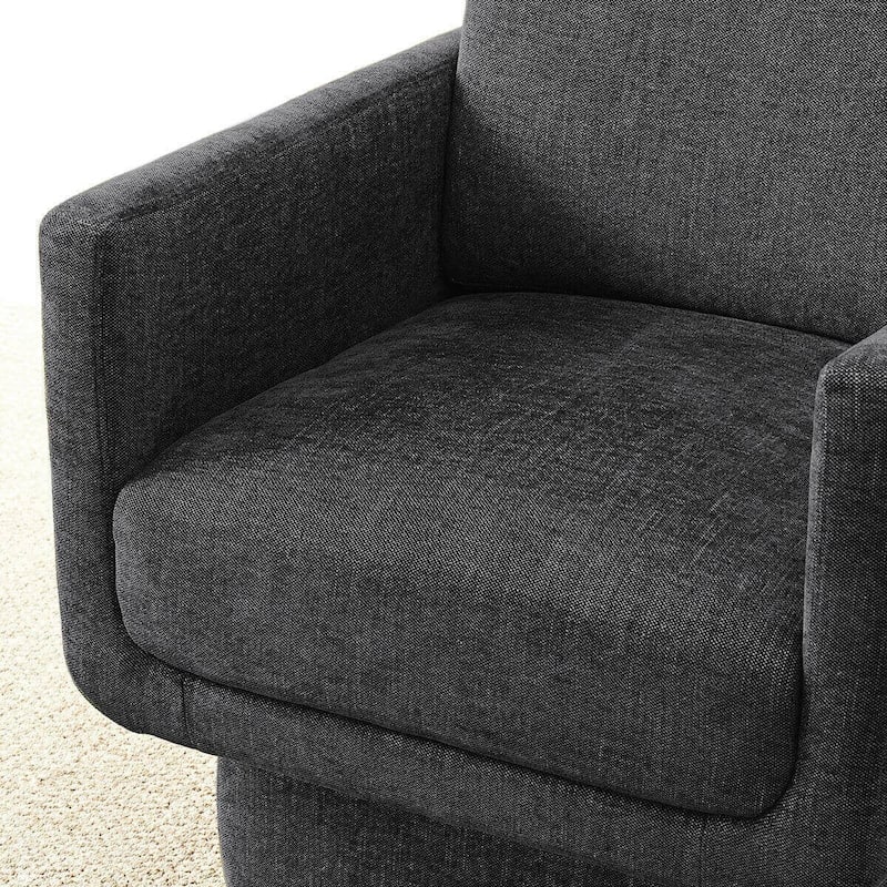 Upholstered Swivel Barrel Accent Chair(Set of 2)