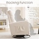 preview thumbnail 39 of 45, HOMYKA Swivel Rocking Upholstered Armchair Nursery Glider Linen Accent Chairs