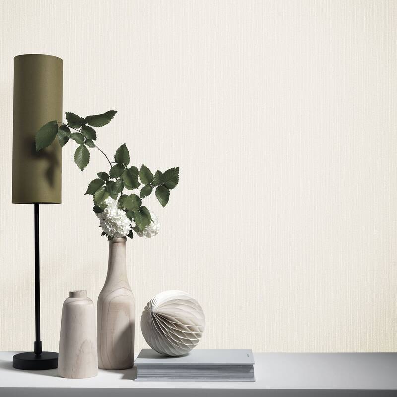 Galerie Wallcoverings Elle Decor 3D Embossed Plain Structure Non-Woven Glitter/Shimmer Wallpaper Roll