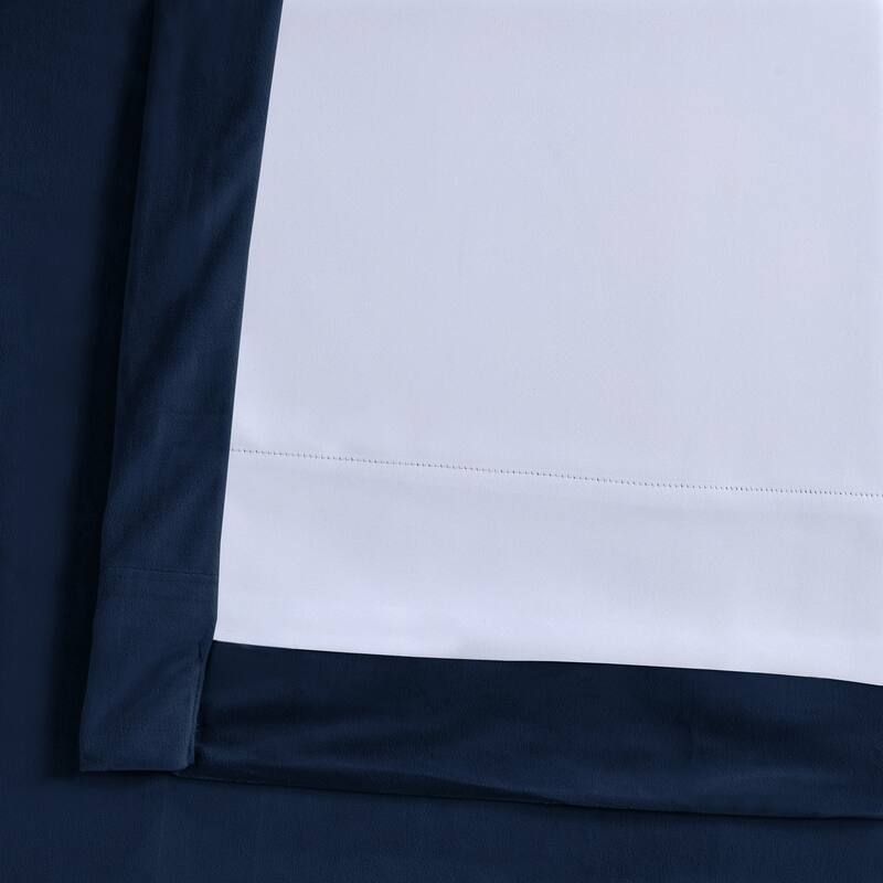Exclusive Fabrics Signature Velvet Extra-wide Grommet Blackout Curtains (1 Panel) - Luxury Home Décor