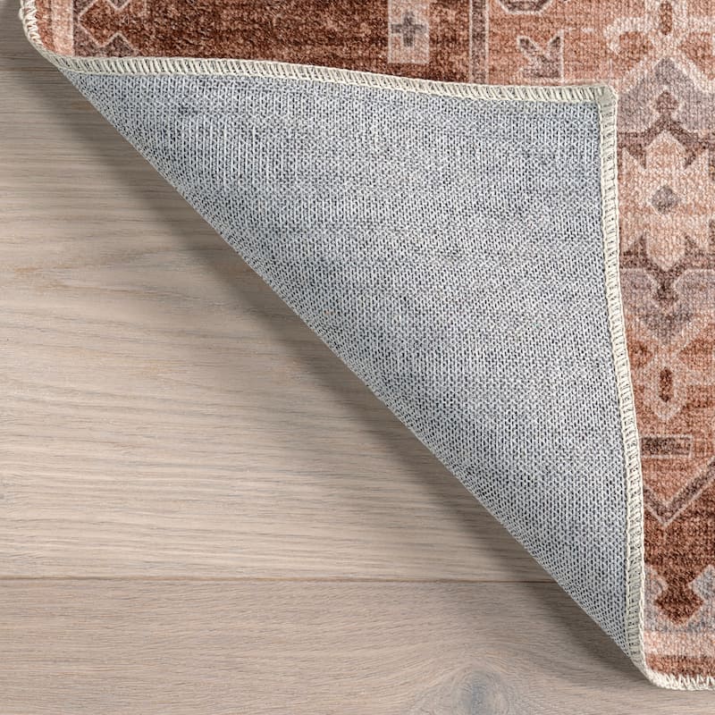 Nuloom Baylin SplashGuard Medallion Machine Washable Area Rug