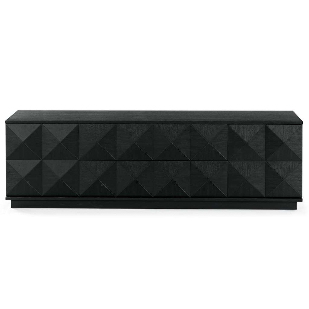 SAFAVIEH Couture Patty 4 Door Wood Media Stand - 63"W x 17"D x 19"H