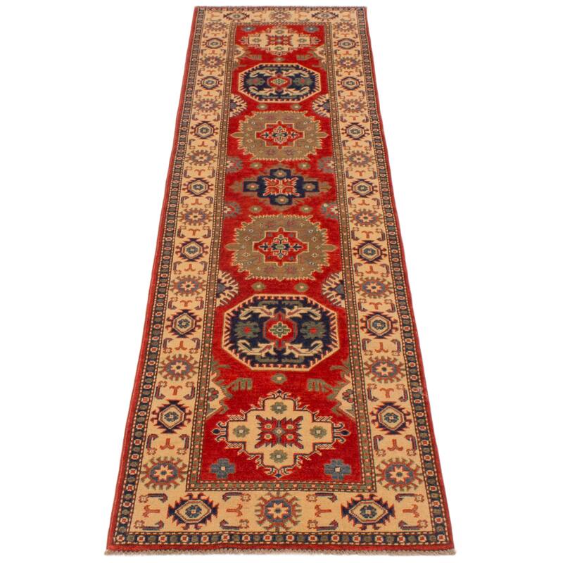 ECARPETGALLERY Hand-knotted Finest Ghazni Red Wool Rug - 2'7 x 9'11
