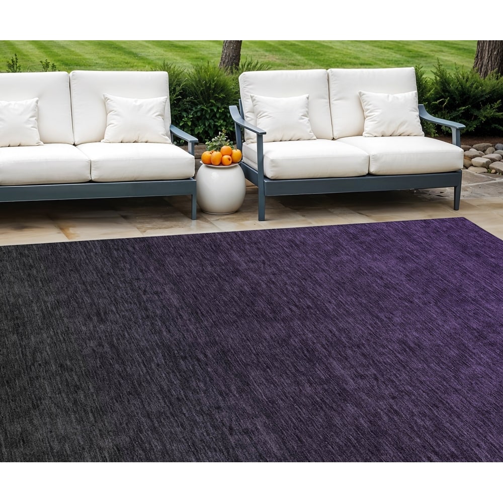 HomeRoots Abstract Transitional Rectangle Outdoor Rug