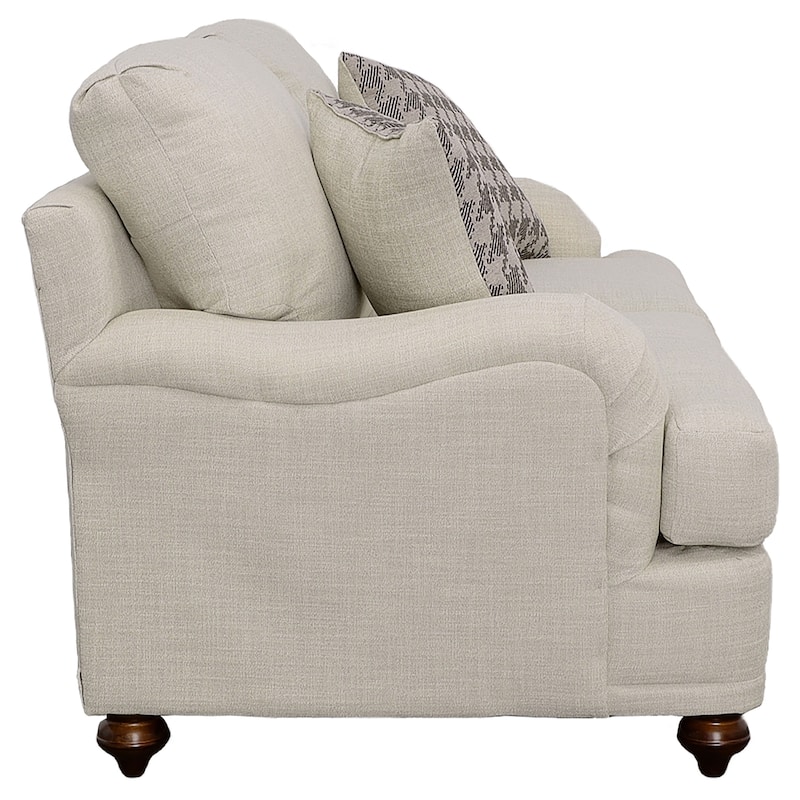 Glenn Transitional Upholstered English Arm Sofa Set