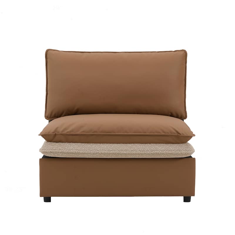 Versatile Oversized Armchair Sofa for Various Rooms - Dark Orange