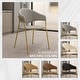 preview thumbnail 55 of 61, Set of 2 Bella Modern Leather or Velvet Upholstered Dining Chair with Gold Stainless Steel Legs for Home Office Kitchen