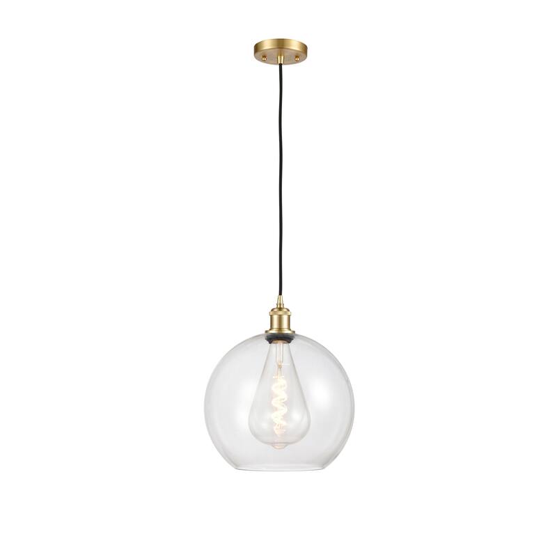 Innovations Lighting Ballston Athens 1 Light 12" Cord Hung Mini Pendant - Clear/Satin Gold