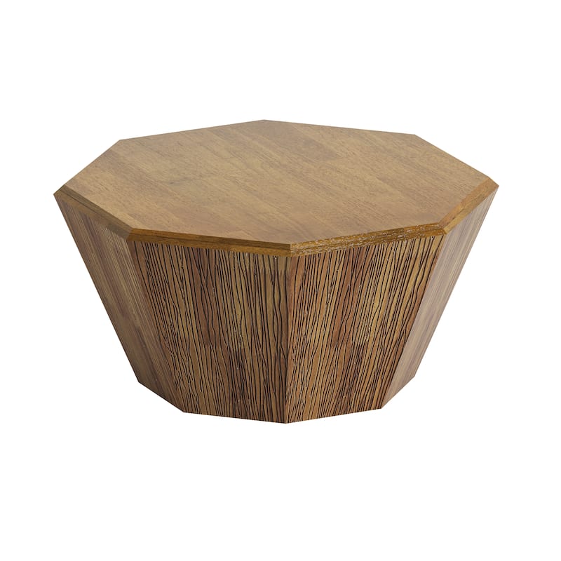 31.5 "Octagonal Rubber wood Set of Coffee Table,Coffee Table,Living Room Bedroom - Natural