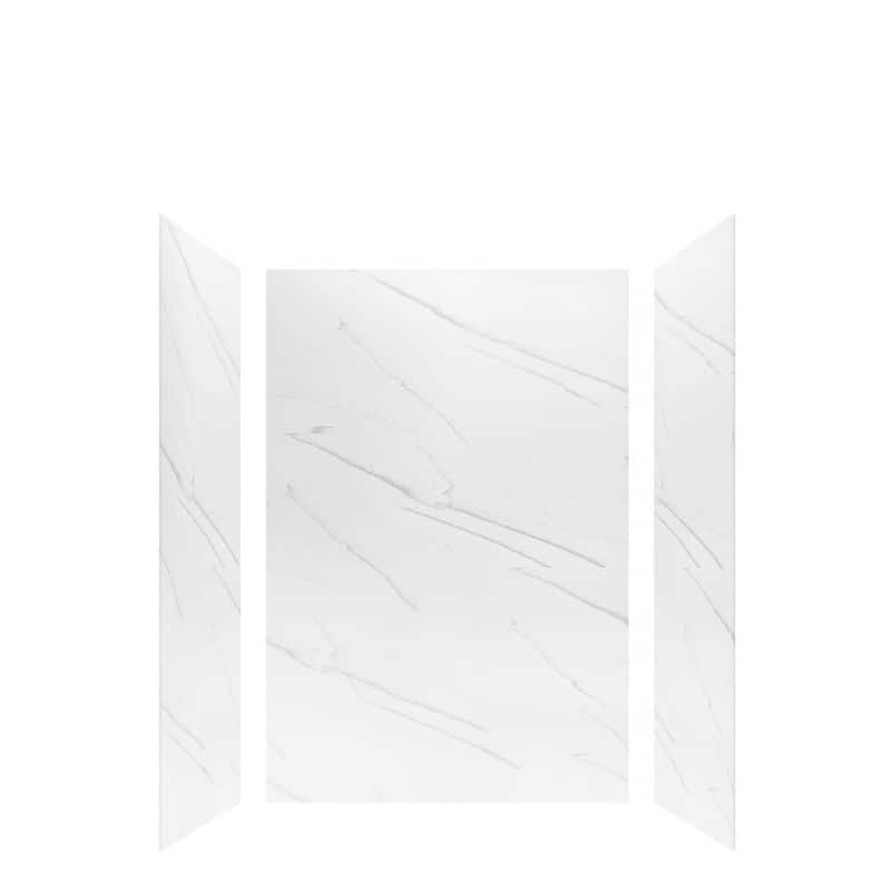 Transolid LWK483672 Lusso 72" H x 48" W x 36" D Three Wall Alcove