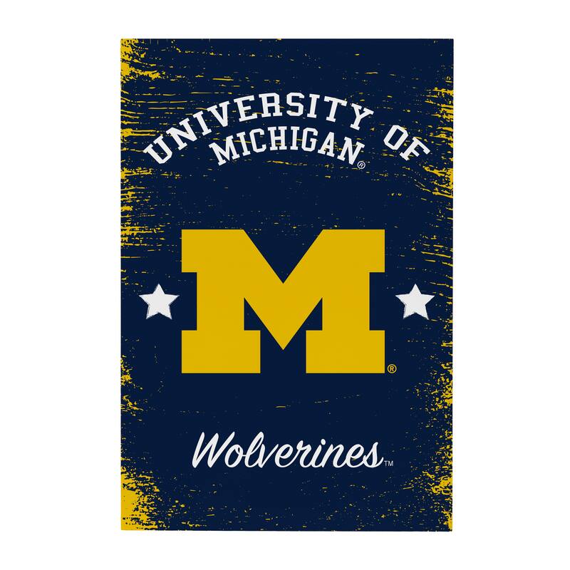 University Of Michigan Wooden Door Decor Wall Sign - Multi-Color