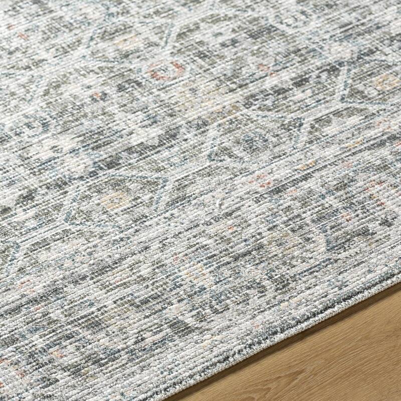 Maryjane Traditional Border Fringed Area Rug