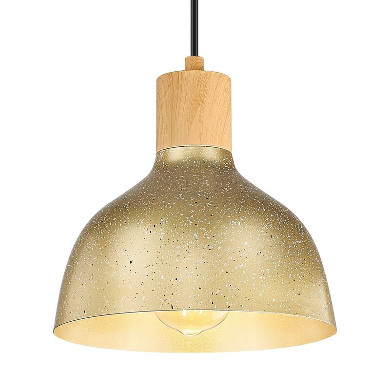 8" Gold Metal Pendant Light - 1 Pack - Antiqued Gold