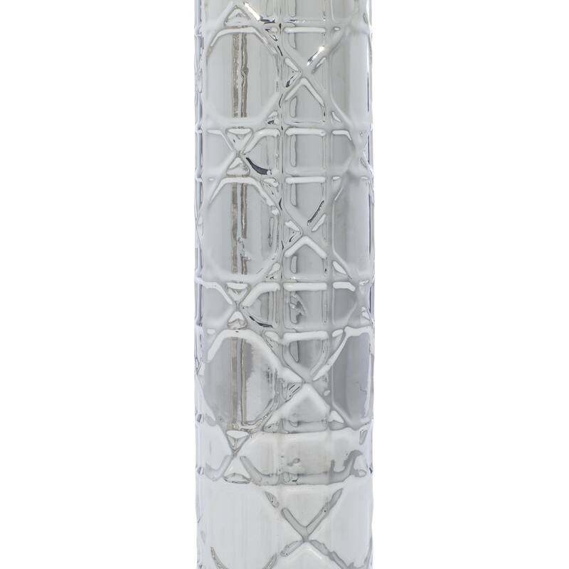 Ceramic Decorative Vase with Varying Patterns - Set of 3 Silver - Roche River Decor