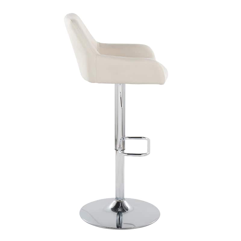 Porch & Den Galotti Adjustable Bar Stool with Rounded Rectangle Footrest (Set of 2)