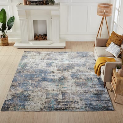 Earth Tones/Blues Area Rug