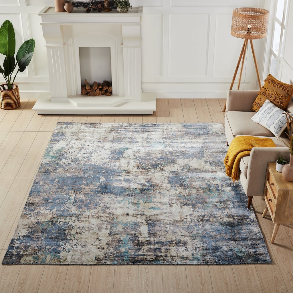Earth Tones/Blues Area Rug