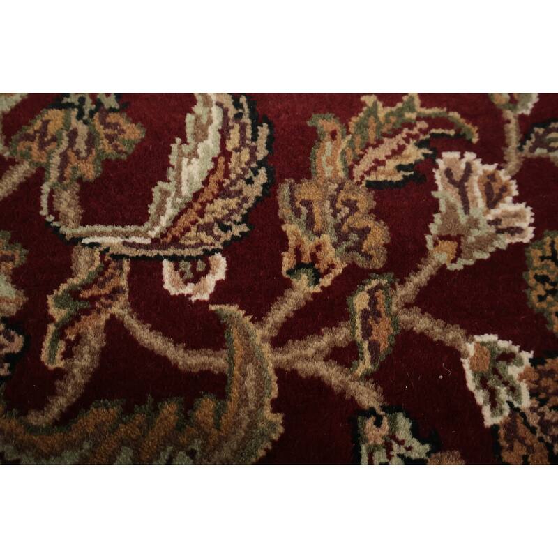 Hand Knotted Oriental 100% Wool Carpet Traditional Floral Red Agra Area Rug - 6' 1'' X 4' 0''