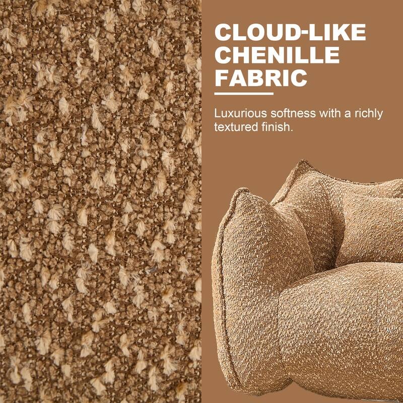 Rossetta Soft Comfortable Square Beanbag Chair with Armrests