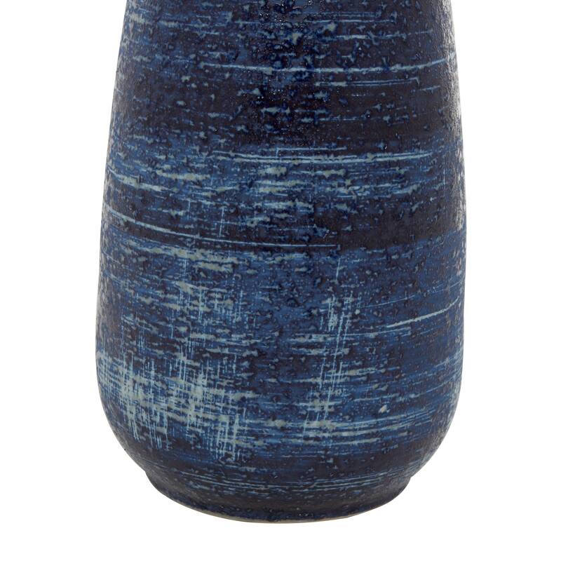 Ceramic Decorative Vase with Handles - Blue - Roche River Decor
