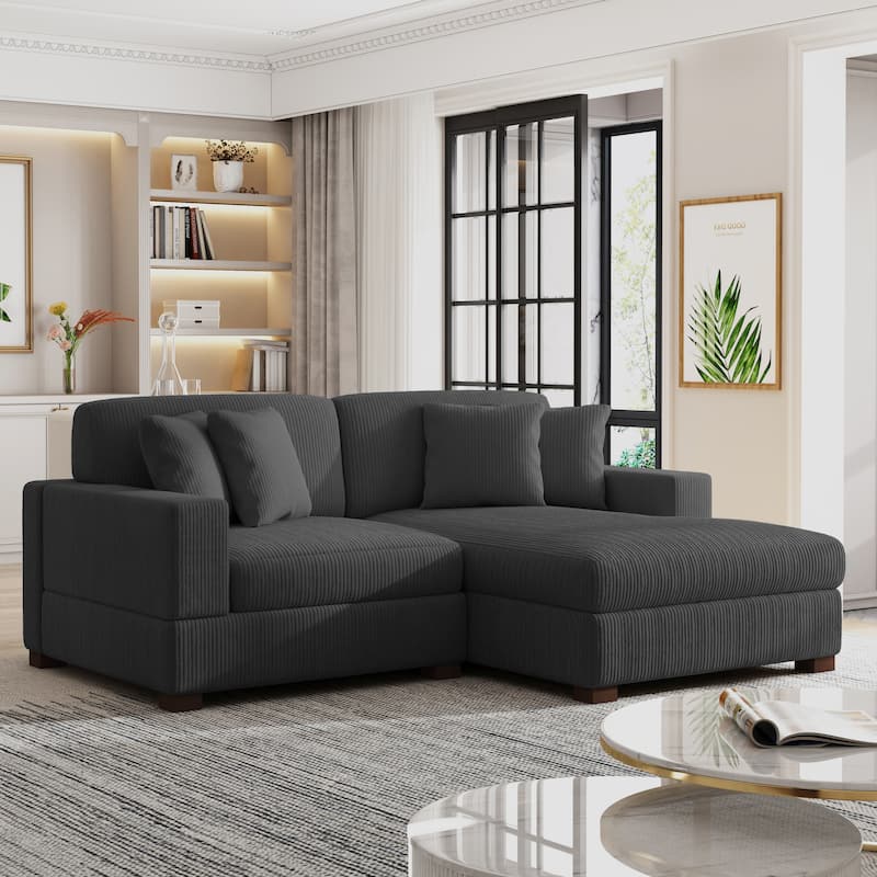 Oversized Modular Sectional Sofa Set with Pillows for Living Room