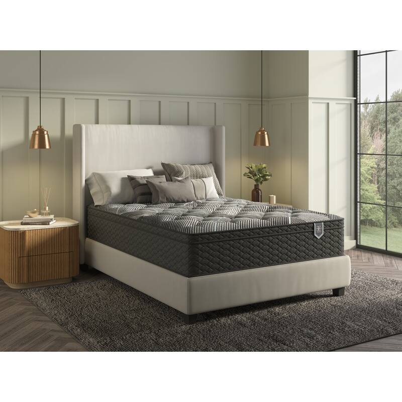 Restonic ComfortCare Hybrid Restful Nights Firm, Queen + 12-Piece Premium Comfort Bedding Pack, Queen Size