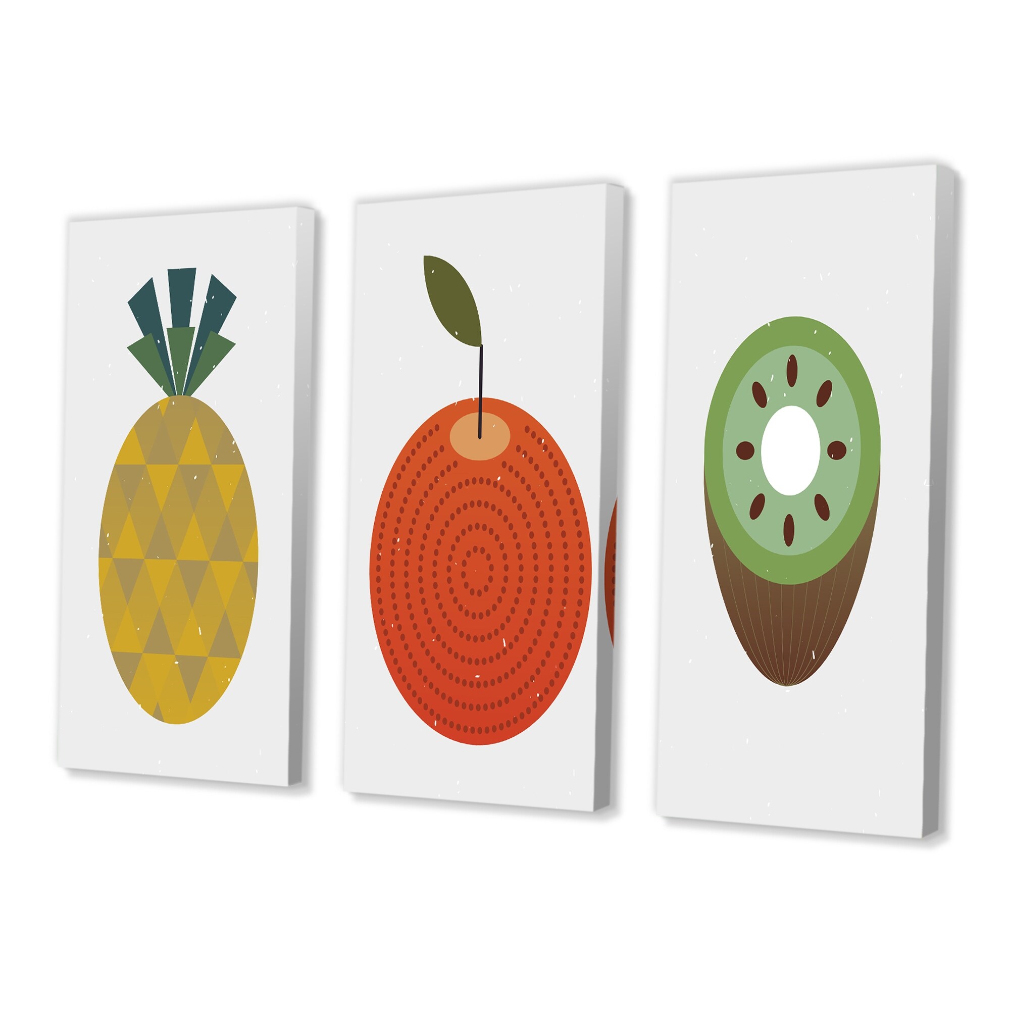 Designart Organic Vintage Fruits III Traditional Art Collection Set-image