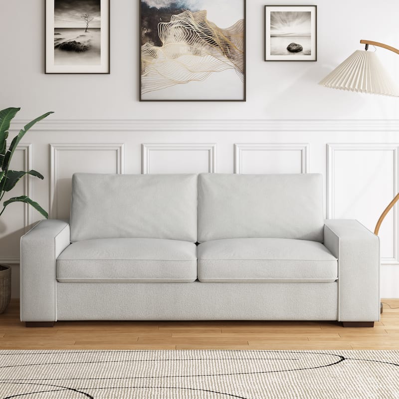80.1" Wide Linen Corduroy Loveseat Living Room Sofa Couch