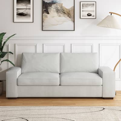 80.1" Wide Linen Corduroy Loveseat Living Room Sofa Couch