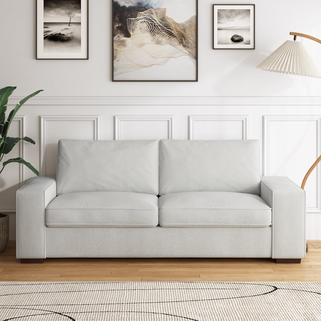 80.1" Wide Linen Corduroy Loveseat Living Room Sofa Couch