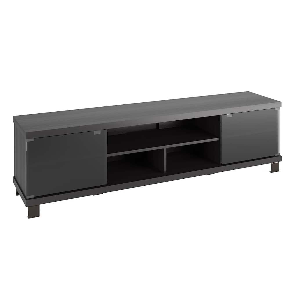 Holland TV Bench with Glass Doors, for TVs up to 85"