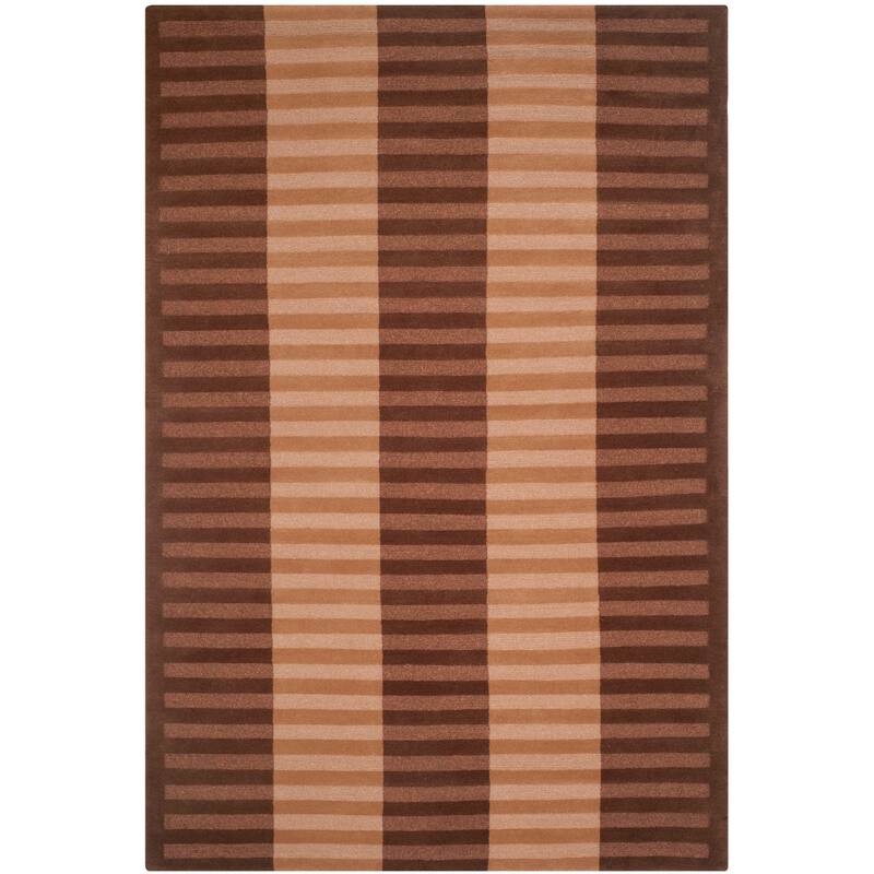 SAFAVIEH Couture Hand-knotted Nepalese Deane Wool Rug - 5' x 8' - Beige/Brown