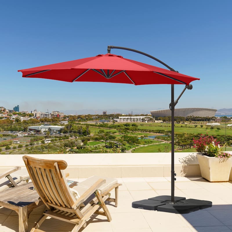 Weller 10-foot Offset Cantilever Hanging Patio Umbrella