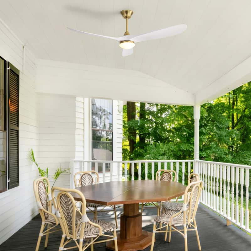 Sofucor 60"Ceiling Fan with Light and Remote Control,Outdoor/Indoor High CFM Quiet 3 ABS Blades for Patio,Porch,Farmhouse,Gazebo