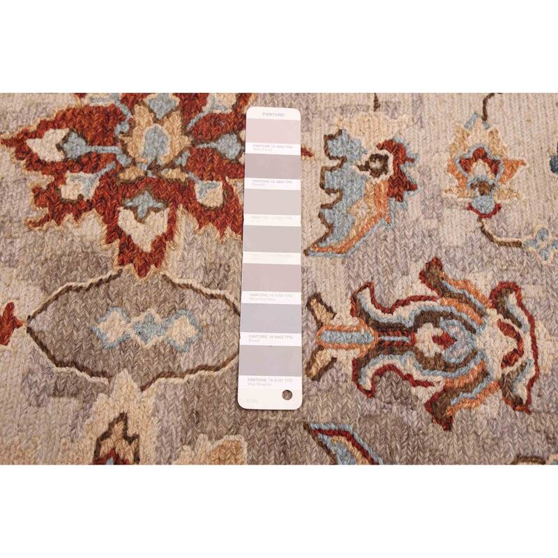 ECARPETGALLERY Flat-Weave Lahor Finest Grey Wool Tapestry Kilim - 2'6 x 9'10