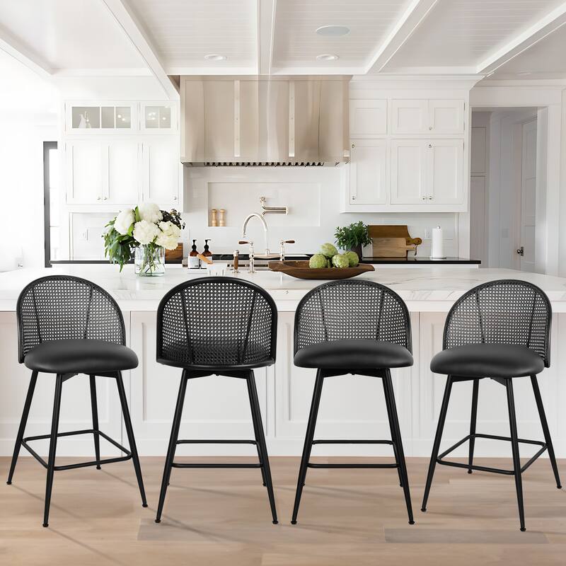 26"/29" Swivel Barstools Counter Height Bar Stool w/ Metal Legs