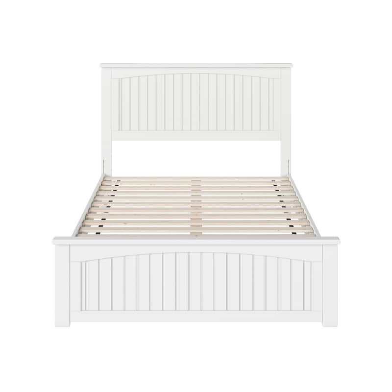 Naples Solid Wood Low Profile Platform Bed with Matching Footboard