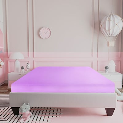 6 in. Firm Gel Memory Foam Mattress for Full Size Bed in a Box with Breathable Pink Aloe Vera Cover