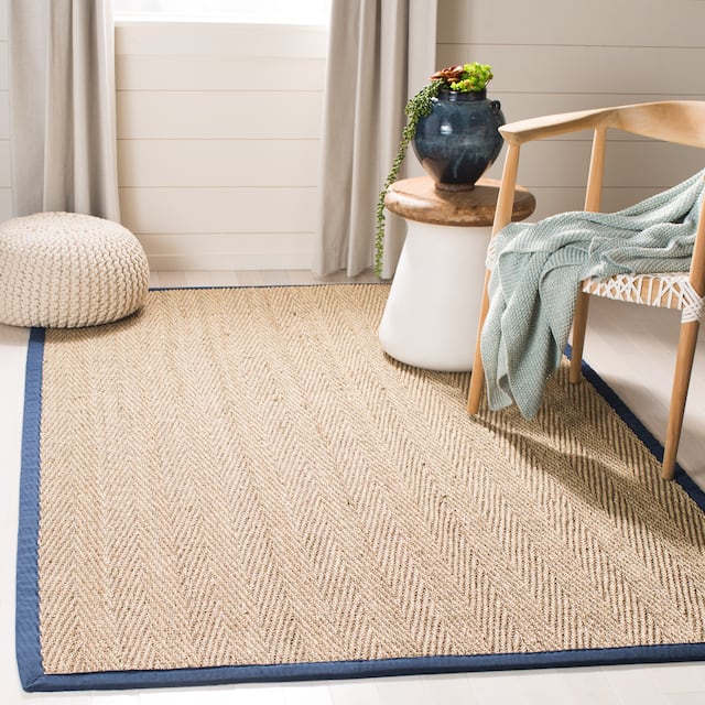 SAFAVIEH Natural Fiber Oceana Herringbone Seagrass Rug