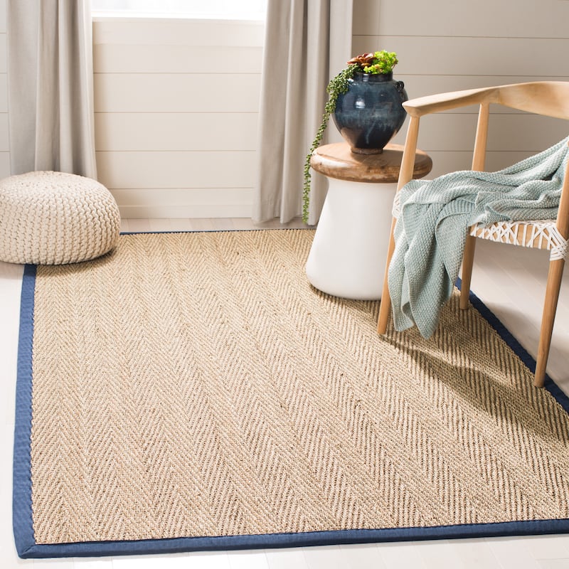 SAFAVIEH Natural Fiber Oceana Herringbone Seagrass Rug