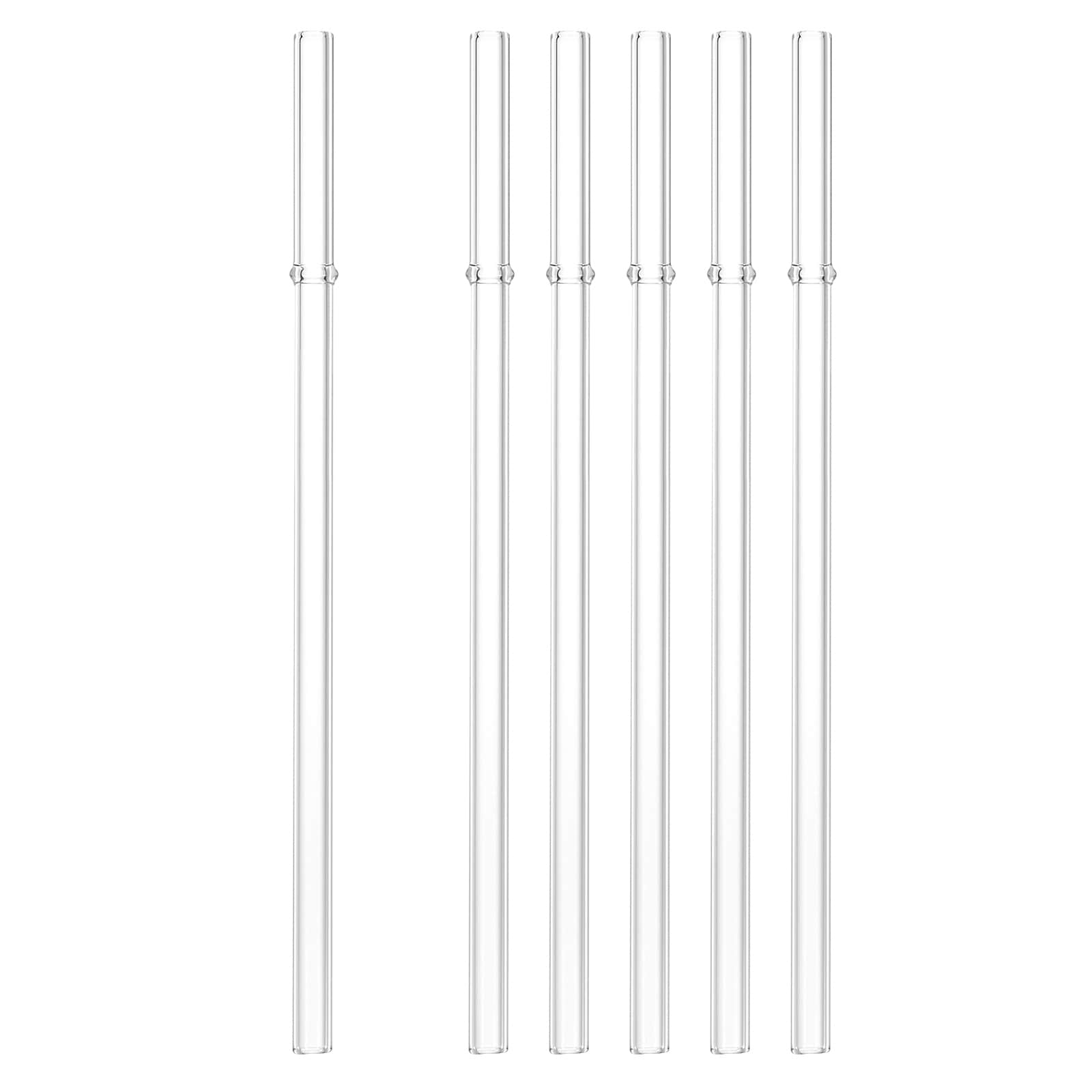 8mm Tips (5 Pack) - Glass Straws & 8mm Stainless Steel Straws White