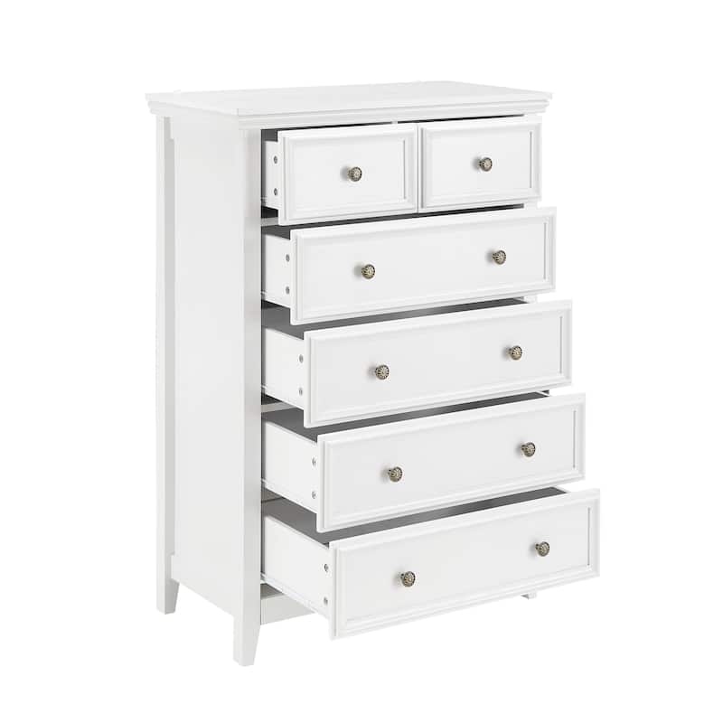 Modern Wood 6-Drawer Dresser for Living Room