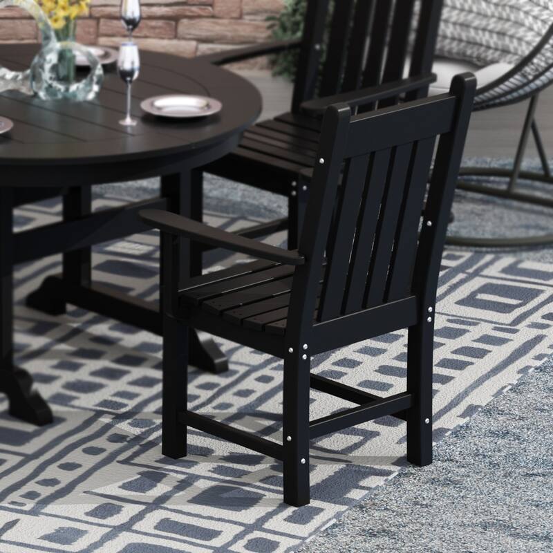 Laguna Hdpe All Weather Outdoor Patio Dining Chair With Arms