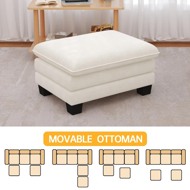 Living Room Furniture Sets, Modular Sectional Sofa Set with Ottoman for Living Room, Convertible Sofa Couch