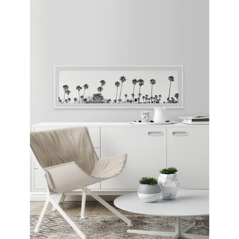 Palm Tree Wall Art - Asian Allure Framed Print - Black & White Tree Photography - Home Decor Accent