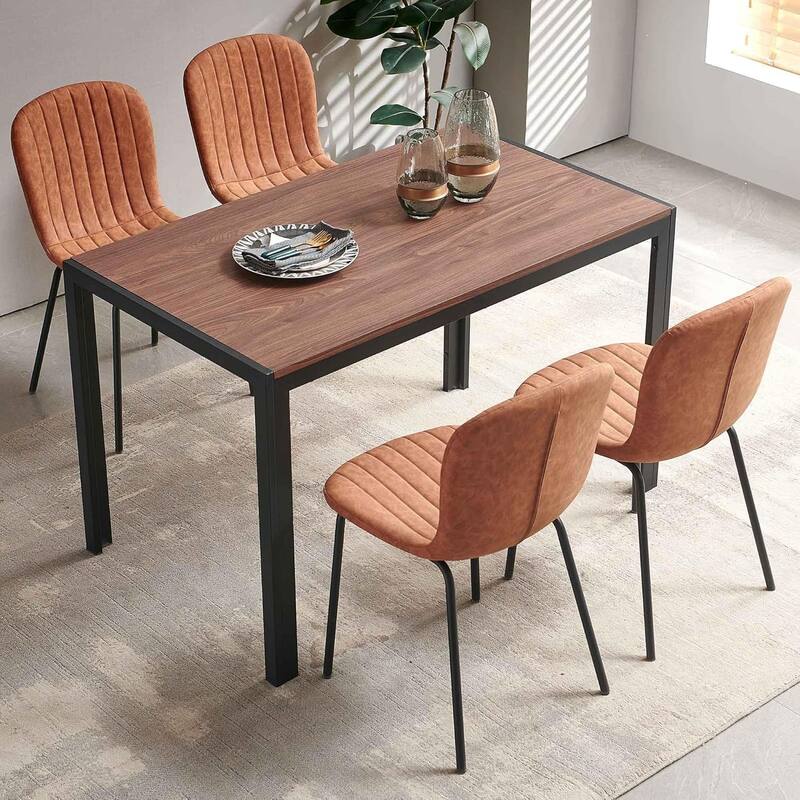 Howtai Upholstered Dining Chairs,Vintage PU Leather Accent Side Chairs
