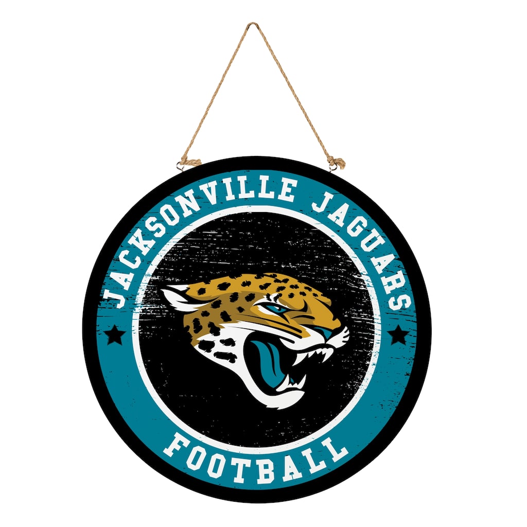 Jacksonville Jaguars Wooden Door Decor Wall Sign - Multi-Color